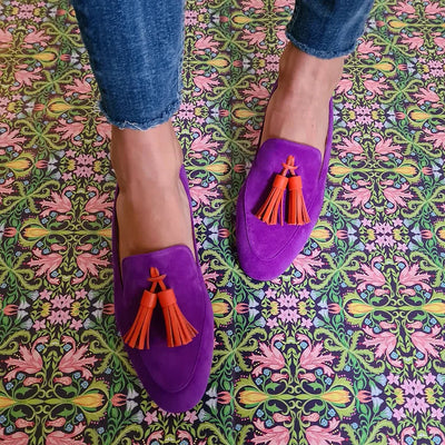 Megan | Purple loafers, tassels