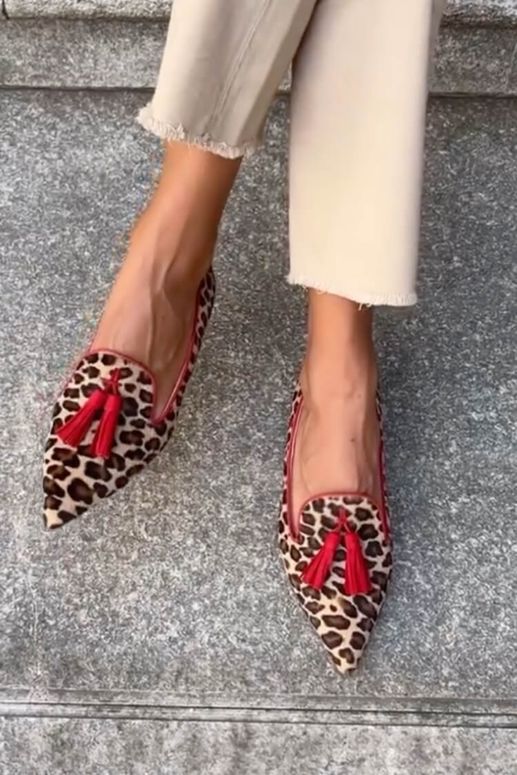 Sophie | Red tassel loafers
