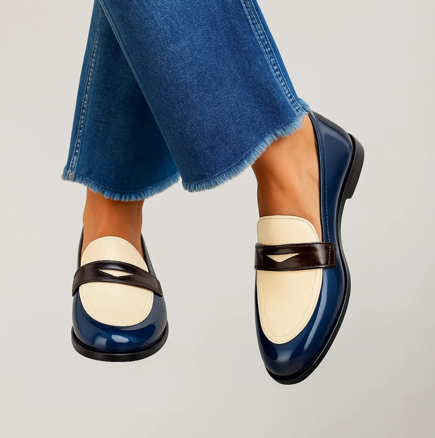 Claudia | Stylish Contrast Loafers