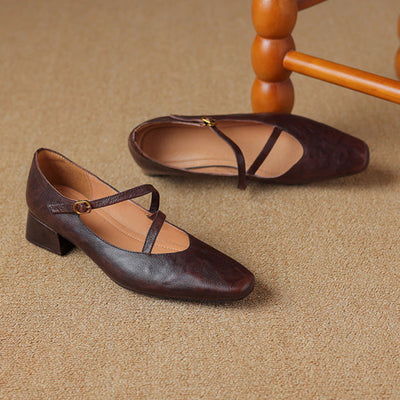 Evelyn Genuine Leather Heels