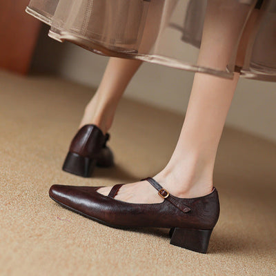 Evelyn Genuine Leather Heels
