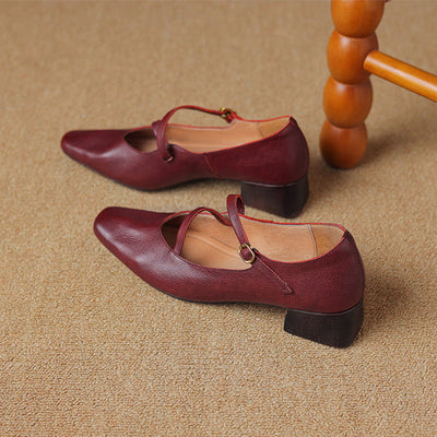 Evelyn Genuine Leather Heels