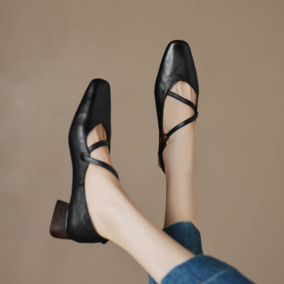 Evelyn Genuine Leather Heels