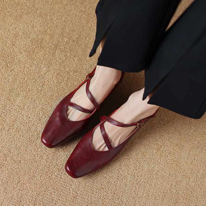 Evelyn Genuine Leather Heels