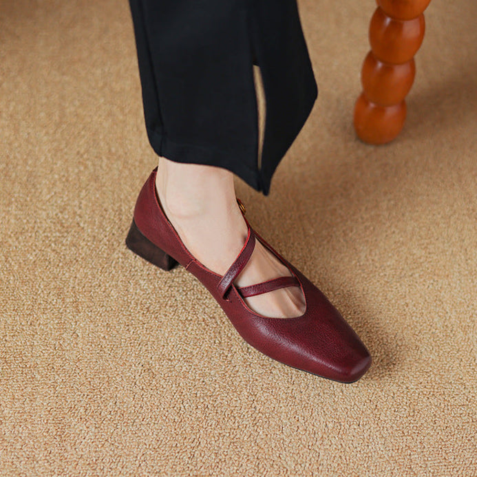 Evelyn Genuine Leather Heels