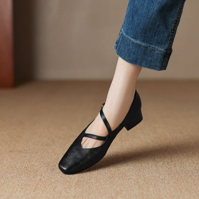 Evelyn Genuine Leather Heels