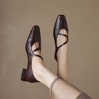 Evelyn Genuine Leather Heels