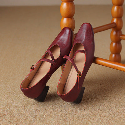 Evelyn Genuine Leather Heels