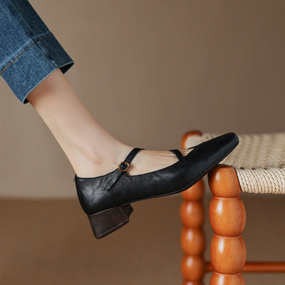 Evelyn Genuine Leather Heels