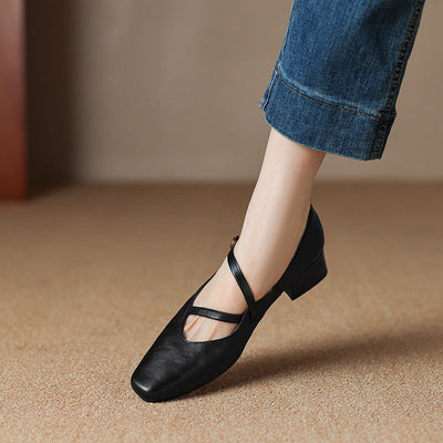 Evelyn Genuine Leather Heels