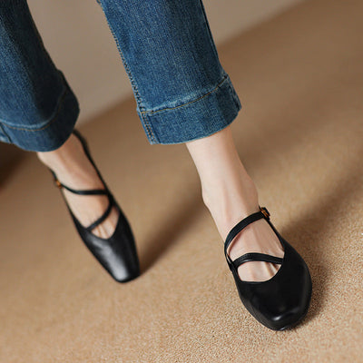 Evelyn Genuine Leather Heels