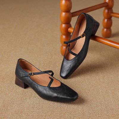 Evelyn Genuine Leather Heels