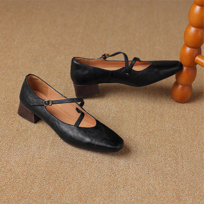 Evelyn Genuine Leather Heels
