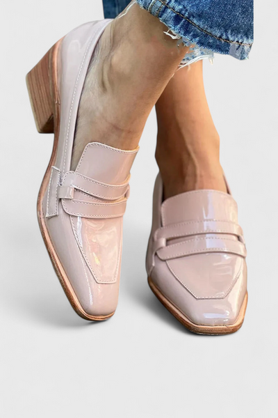 Emily | Pink Patent Loafers