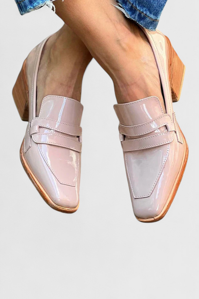 Emily | Pink Patent Loafers